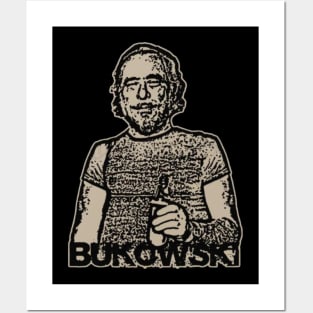 Charles Bukowski Poster - Portrait Sticker Posters and Art